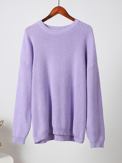 Πράσινα πλεκτά γυναικεία πουλόβερ πουλόβερ Φθινοπωρινά κομψά casual γυναικεία μπλουζάκια με μακρυμάνικο λαιμόκοψη 2022 Χειμερινά χαλαρά γυναικεία πουλόβερ