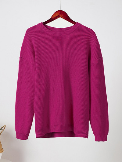 Πράσινα πλεκτά γυναικεία πουλόβερ πουλόβερ Φθινοπωρινά κομψά casual γυναικεία μπλουζάκια με μακρυμάνικο λαιμόκοψη 2022 Χειμερινά χαλαρά γυναικεία πουλόβερ