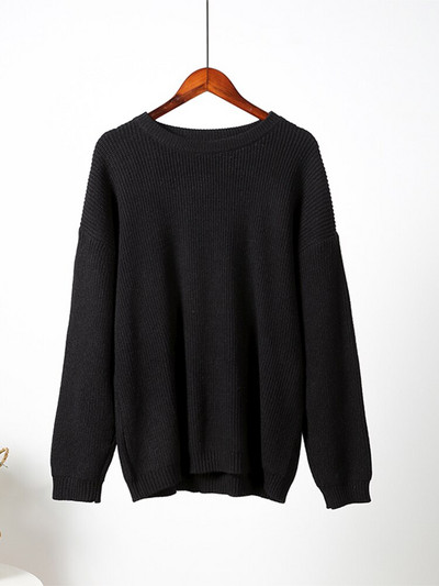 Πράσινα πλεκτά γυναικεία πουλόβερ πουλόβερ Φθινοπωρινά κομψά casual γυναικεία μπλουζάκια με μακρυμάνικο λαιμόκοψη 2022 Χειμερινά χαλαρά γυναικεία πουλόβερ