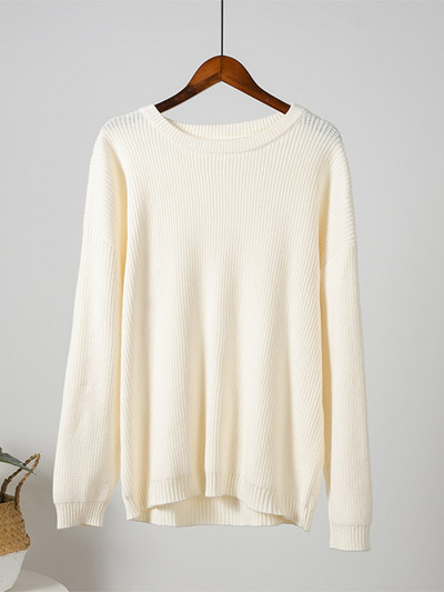 Πράσινα πλεκτά γυναικεία πουλόβερ πουλόβερ Φθινοπωρινά κομψά casual γυναικεία μπλουζάκια με μακρυμάνικο λαιμόκοψη 2022 Χειμερινά χαλαρά γυναικεία πουλόβερ