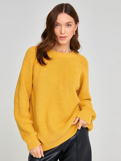 Πράσινα πλεκτά γυναικεία πουλόβερ πουλόβερ Φθινοπωρινά κομψά casual γυναικεία μπλουζάκια με μακρυμάνικο λαιμόκοψη 2022 Χειμερινά χαλαρά γυναικεία πουλόβερ