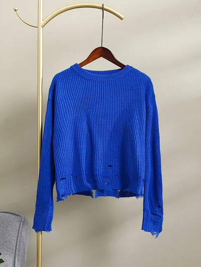 Πράσινα πλεκτά γυναικεία πουλόβερ πουλόβερ Φθινοπωρινά κομψά casual γυναικεία μπλουζάκια με μακρυμάνικο λαιμόκοψη 2022 Χειμερινά χαλαρά γυναικεία πουλόβερ