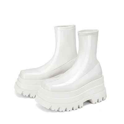 Πλατφόρμα Γυναικείες μπότες αστραγάλου γοτθικού στυλ Cool γυναικείες μπότες μάχης 2022 Ολοκαίνουργιες μπότες street γυναικείων παπουτσιών μεγάλο μέγεθος 42