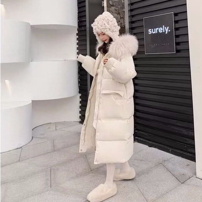 Ziemas jauns polsterēts mētelis sieviešu korejiešu vidēja garuma modes maizes mētelis, brīvs kokvilnas mētelis, bieza polsterēta jaka