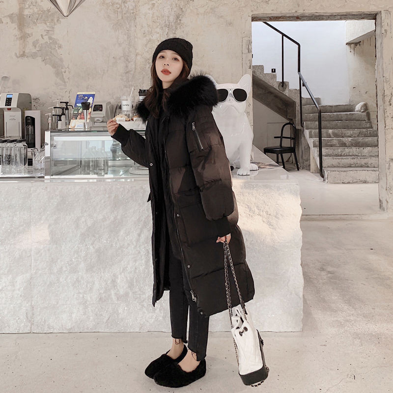 Ziemas jauns polsterēts mētelis sieviešu korejiešu vidēja garuma modes maizes mētelis, brīvs kokvilnas mētelis, bieza polsterēta jaka