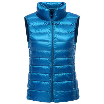 90% valge pardisulgede naiste vest talvine Ultra Light Duck Down Vest varrukateta Jope vest sügispunane must valge sinine vest