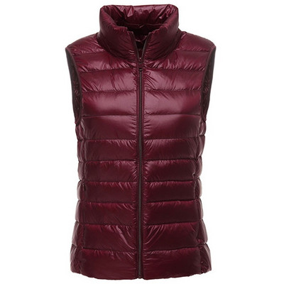 90% balta pīļu dūnu sieviešu veste ziemas Ultra Light Duck Down Vest bez piedurknēm Jaka veste rudens sarkana melna balta zila veste