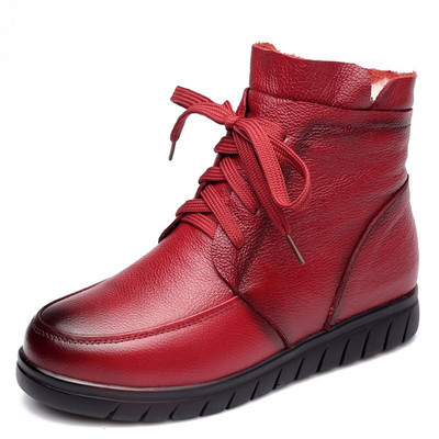 DRKANOL 2022 Sieviešu sniega zābaki Vintage ziemas siltie puszābaki sievietēm, plakani mātīšu apavi H7075