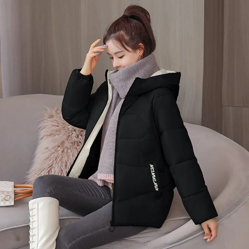 Χειμερινό μπουφάν 2022 Νέο Parkas Γυναικείο παλτό μακρυμάνικο μπουφάν με κουκούλα Γυναικεία ζεστή βαμβακερή επένδυση Parka XXXL