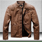 Plisirana moto kožna jakna Muške 2021. Nove ležerne kapute od flisa Muške jesensko-zimske vanjske odjeće Modne plisirane tople kožne jakne