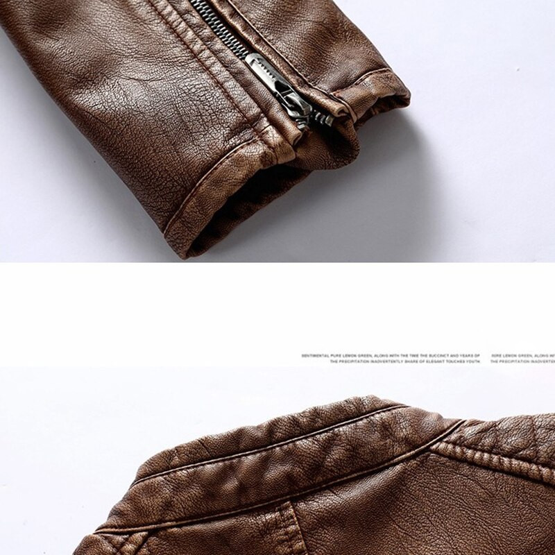 Plisirana moto kožna jakna Muške 2021. Nove ležerne kapute od flisa Muške jesensko-zimske vanjske odjeće Modne plisirane tople kožne jakne