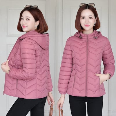 Γυναικεία Μπουφάν Παλτό Χειμερινά Πανωφόρια 2022 Νέο Γυναικείο Φθινοπωρινό Ζεστό Παλτό Lady Ultralight Γυναικείο Αντιανεμικό Ρούχα Parka