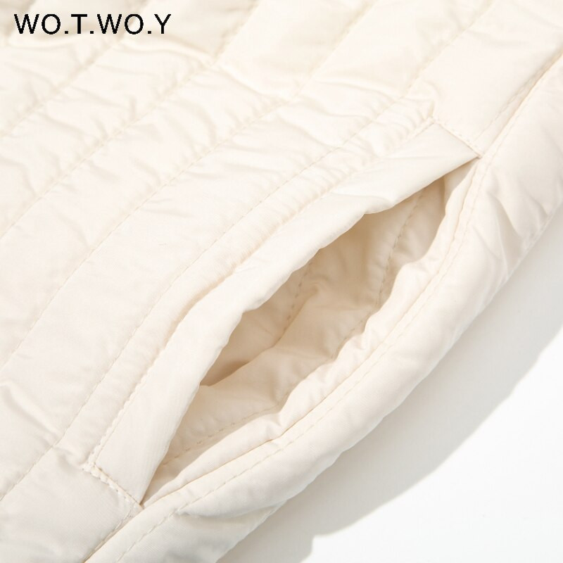 WOTWOY könnyű pamut párnázott mellény dzsekik női őszi téli ujjatlan mellény Női bő felsőruházat alkalmi meleg kabátok