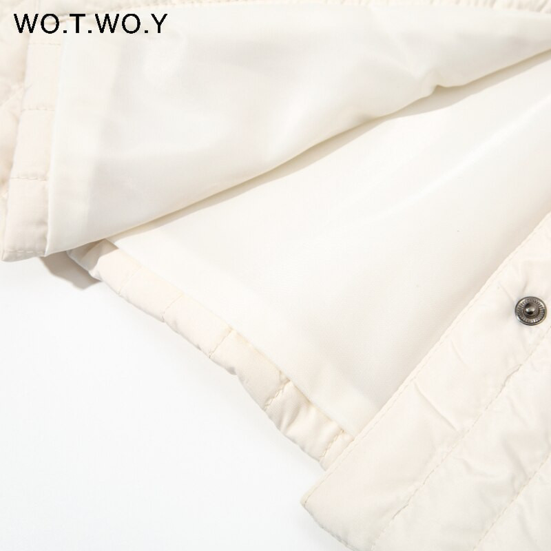 WOTWOY könnyű pamut párnázott mellény dzsekik női őszi téli ujjatlan mellény Női bő felsőruházat alkalmi meleg kabátok