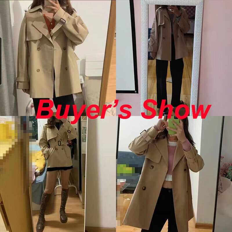 Eleganti, nolaižami apkakles jostas mēteļi sievietēm 2022. gada rudens divrindu jaka sievietēm, korejiešu stila brīva vējjaka sievietēm