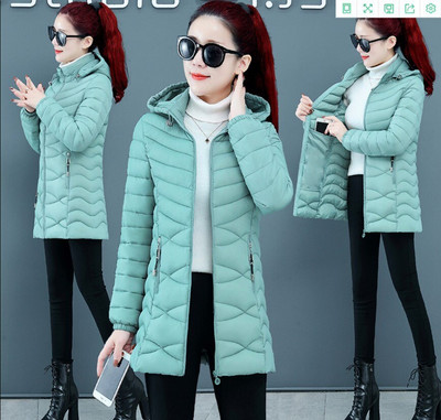 Sieviešu jakas Sieviešu Mēteļi Ziemas Solid Parkas Sieviešu Apģērbs Kapuce Rāvējslēdzējs Silts Jakas Sieviešu Rudens Īpaši Viegls Virsdrēbes