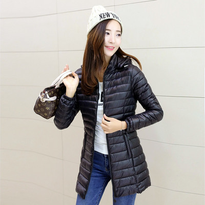 Sieviešu jakas Sieviešu Mēteļi Ziemas Solid Parkas Sieviešu Apģērbs Kapuce Rāvējslēdzējs Silts Jakas Sieviešu Rudens Īpaši Viegls Virsdrēbes