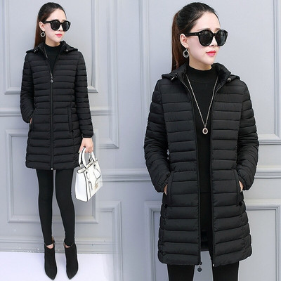 Sieviešu jakas Sieviešu Mēteļi Ziemas Solid Parkas Sieviešu Apģērbs Kapuce Rāvējslēdzējs Silts Jakas Sieviešu Rudens Īpaši Viegls Virsdrēbes