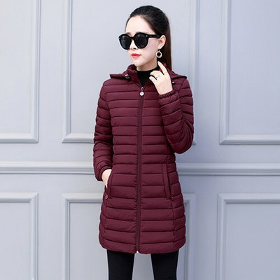 Sieviešu jakas Sieviešu Mēteļi Ziemas Solid Parkas Sieviešu Apģērbs Kapuce Rāvējslēdzējs Silts Jakas Sieviešu Rudens Īpaši Viegls Virsdrēbes