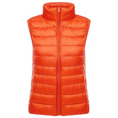 Sieviešu rudens pīļu dūnu silta veste bez piedurknēm, statīvs apkakle, pārnēsājamas stepētas vestes sievietēm 2022. gada ziemas, cieta ikdienas sieviešu jaka