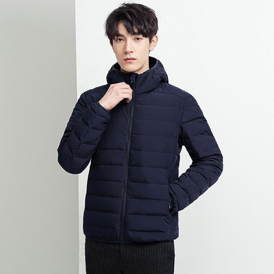 Ανδρικό μπουφάν Schinteon White Duck Down Εξαιρετικά ελαφρύ φθινοπωρινό, χειμερινό παλτό με κουκούλα casual παλτό με φορητή τσάντα αποθήκευσης 2022 Νέο