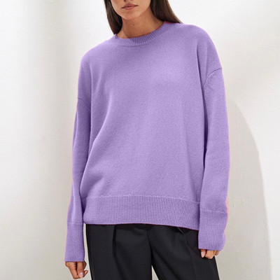 Hirsionsan Oversized Κασμίρ Φθινοπωρινό χειμερινό πουλόβερ Γυναικεία μόδα Βασικό πλεκτό πουλόβερ Chic Soft Loose Casual Γυναικείο πουλόβερ