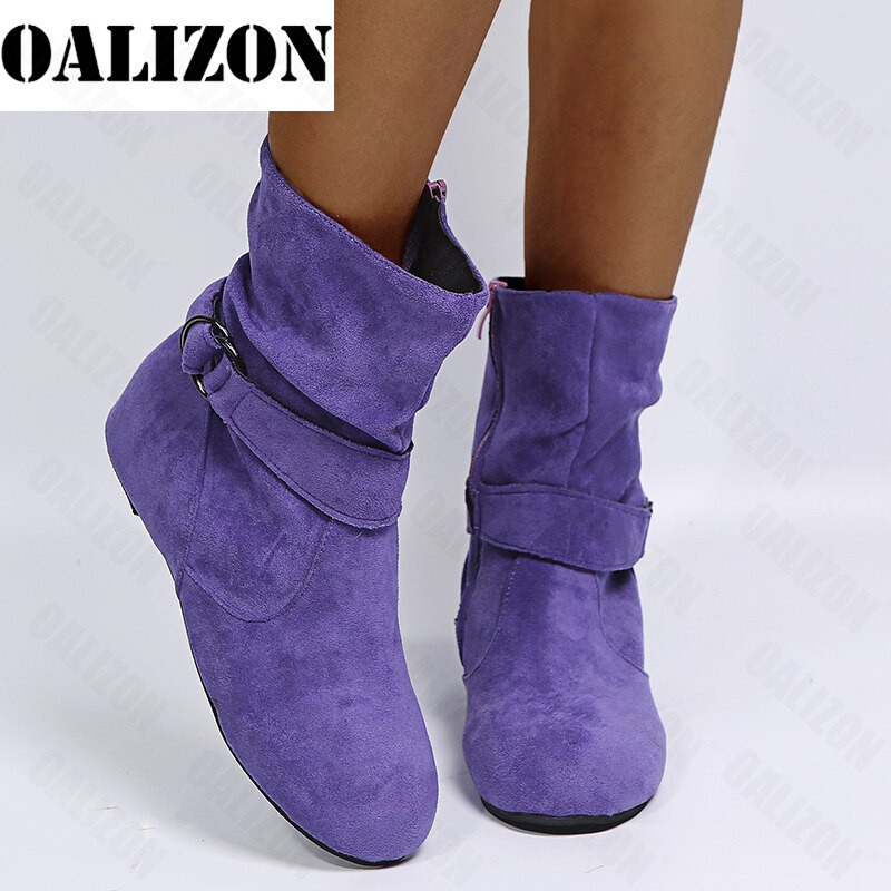 Sieviešu silta sniega modes zābaki, neslīdoši plakani apavi zamšādas 2022. gada jauns ziemas dizainera staigāšanas motocikla zābaki Mujer platformas zābaki, puszābaki