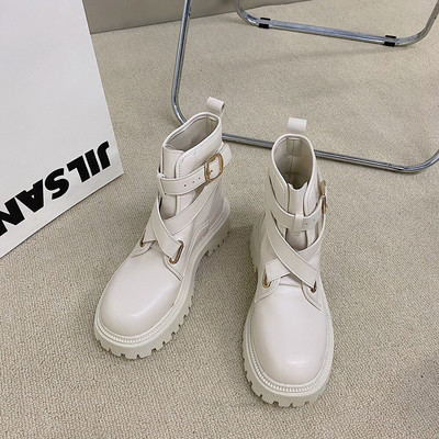 μπότες μόδας Γυναικεία παπούτσια βρετανικού στιλ Φθινοπωρινά Νέα All-match Fashion Niche Γυναικείες μπότες Γυναικεία παπούτσια