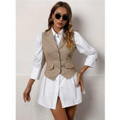 Sieviešu uzvalku veste Modes ikdienas jaka bez piedurknēm vasaras veste atloks Svinīga sieviešu veste