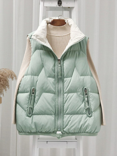 Χειμερινό αμάνικο μπουφάν Γυναικείο πουπουλένιο γιλέκο 2022 Νέο γιλέκο με πούπουλο πάπιας Εξαιρετικά ελαφρύ αλεξήνεμο γυναικείο τζάμι