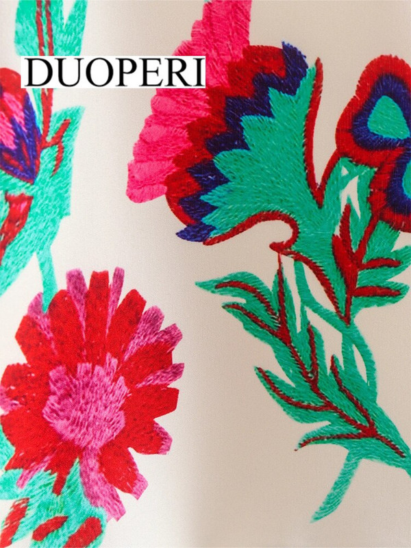 DUOPERI női divat, virágmintás, vágott kabátmellény kabát nélkül, női mellény felsők felsőruházat Mujer