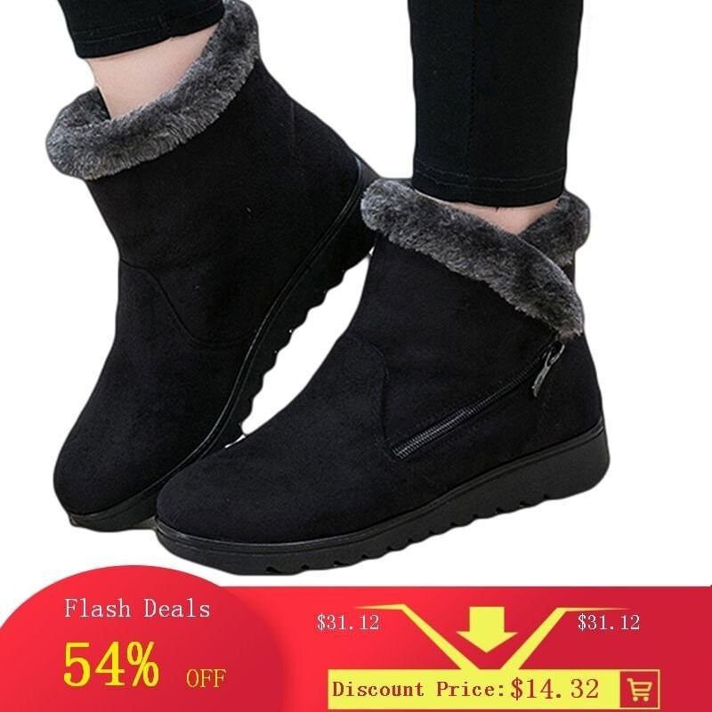 YAERNI sieviešu puszābaki jauni, moderni ūdensnecaurlaidīgi ķīļveida platformas apavi ziemas siltiem sniega zābakiem