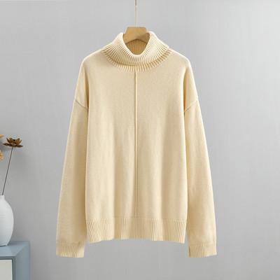 GIGOGOU Υψηλής ποιότητας Oversized Χαλαρό Φθινοπωρινό Χειμώνα Γυναικείο πουλόβερ με ζιβάγκο Μόδα Πλεκτό Ζεστό πουλόβερ Γυναικείο πουλόβερ