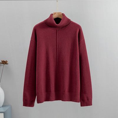 GIGOGOU Υψηλής ποιότητας Oversized Χαλαρό Φθινοπωρινό Χειμώνα Γυναικείο πουλόβερ με ζιβάγκο Μόδα Πλεκτό Ζεστό πουλόβερ Γυναικείο πουλόβερ