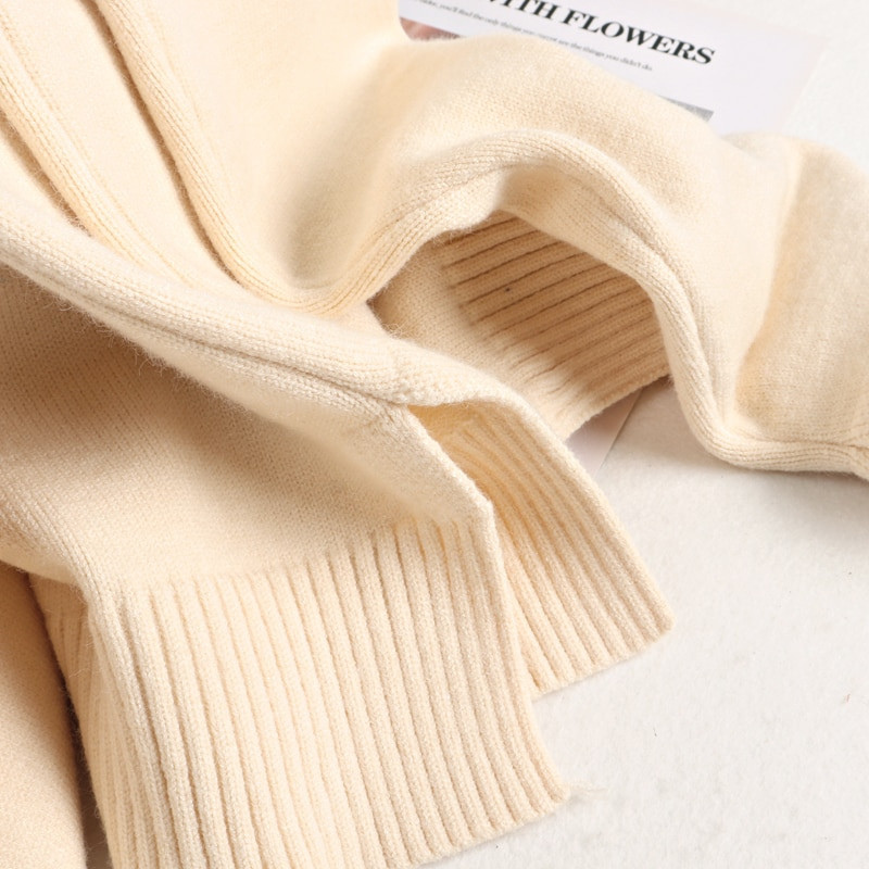 GIGOGOU Υψηλής ποιότητας Oversized Χαλαρό Φθινοπωρινό Χειμώνα Γυναικείο πουλόβερ με ζιβάγκο Μόδα Πλεκτό Ζεστό πουλόβερ Γυναικείο πουλόβερ