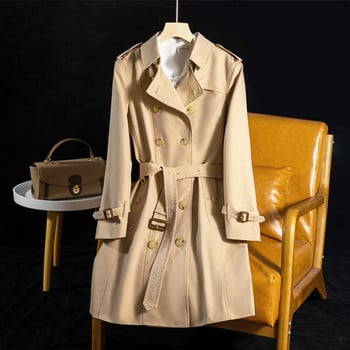 British Double Breasted Trench Coat Αδιάβροχη καμπαρντίνα για γυναίκες