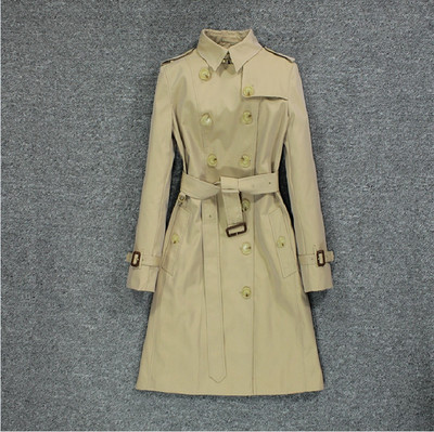 Briti Double Breasted Trench Coat Veekindel trentšmantel naistele