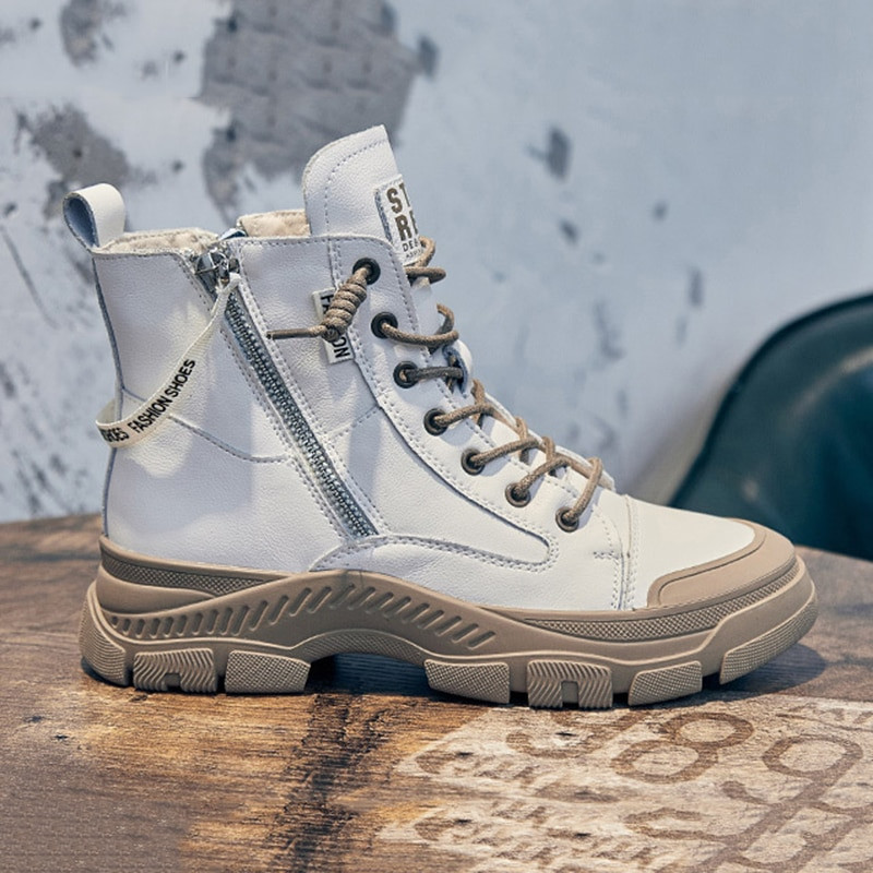 Autentiski ādas zābaki sievietēm 2022. gada sporta puszābaki Sieviešu Luksusa Dizaina Kurpes Sieviešu Platformas Papēži Gumijas Zole