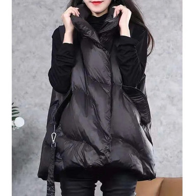 2021. gada jauns rudens ziemas kokvilnas apģērbs Sieviešu veste, jaciņa, savienojams rāvējslēdzējs, viegls, plāns veste, sieviešu veste