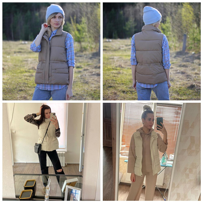 Vielleicht jauna rudens veste Chalecos Para Mujer ziemas veste sievietēm, īsā veste, jauna korejiešu apkakle, kokvilnas veste, sieviešu