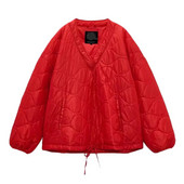 2023 Γυναικεία Μόδα Διαμάντι Καρό Χαλαρή Επένδυση Λεπτό Vintage Βαμβακερό Μπουφάν Γυναικείο Μπουφάν με Μακρυμάνικο Τσέπη Κομψή μπλούζα