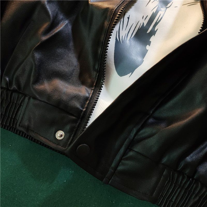 Vīriešu pavasara melna, mīksta mākslīgās ādas jaka 2022. gada vīriešu hiphopa jaka, ādas lielizmēra ielu apģērbi, kabatas Moto motociklistu punk apģērbi