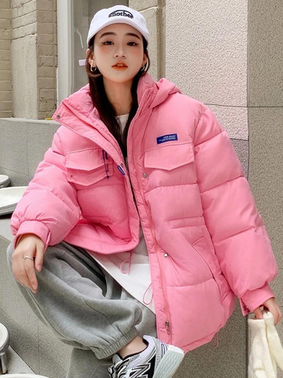 Sieviešu ziemas jaka 2022. gada jauns, silts, biezs kokvilnas Parka Mujer ikdienas plāns, melns mētelis, ziemas mētelis ar kapuci, sieviešu apģērbs