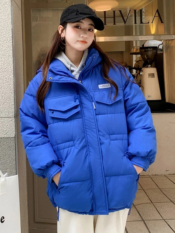 Sieviešu ziemas jaka 2022. gada jauns, silts, biezs kokvilnas Parka Mujer ikdienas plāns, melns mētelis, ziemas mētelis ar kapuci, sieviešu apģērbs