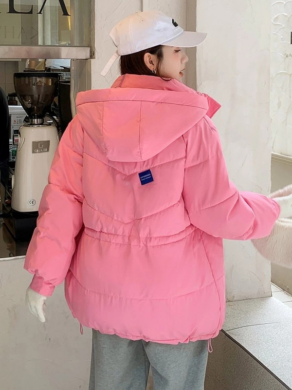 Sieviešu ziemas jaka 2022. gada jauns, silts, biezs kokvilnas Parka Mujer ikdienas plāns, melns mētelis, ziemas mētelis ar kapuci, sieviešu apģērbs