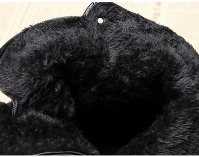 Sniega zābaki Sieviešu ziema 2022 Jauni plīša sieviešu apavi Samta siltie puszābaki Biezas kokvilnas apavi pūkaini melni sieviešu ādas zābaki