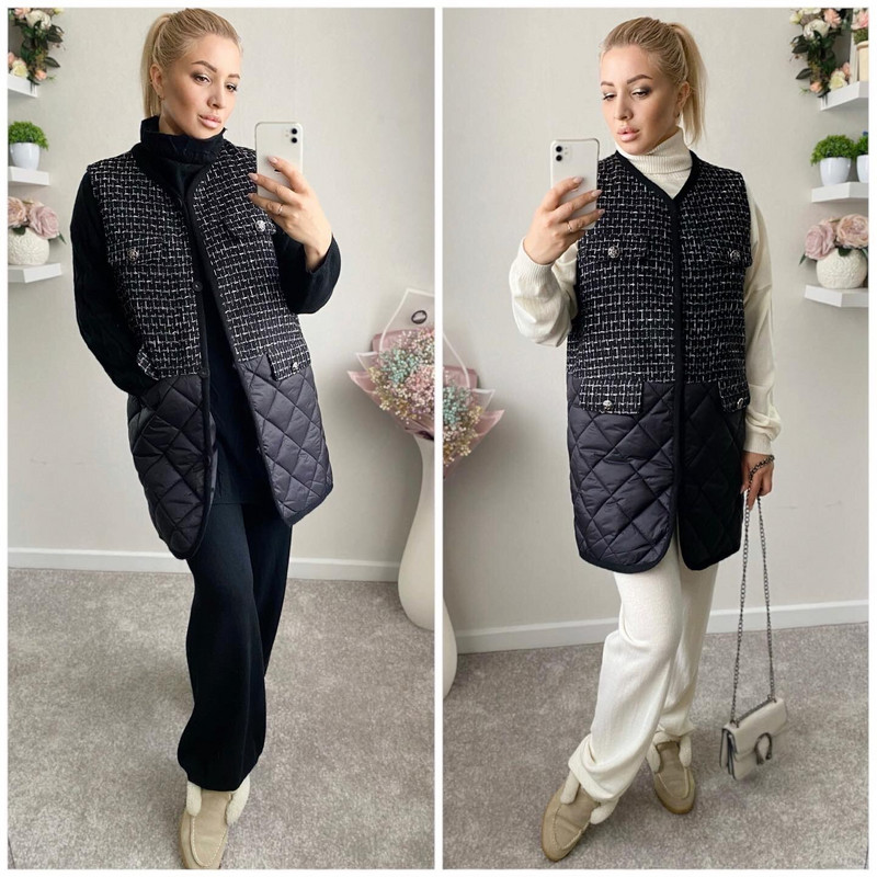 Sieviešu ziemas jakas bez piedurknēm, 2022. gada biroja dāmas, garas, V veida kakla izgriezuma sievietes, silta veste, 4XL