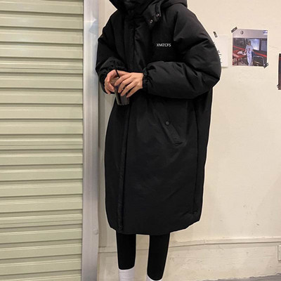 Ziemas Garš taisns Ziemas Mētelis Sieviešu Parkas Kabatas Lieli Mēteļi Jakas Virsdrēbes