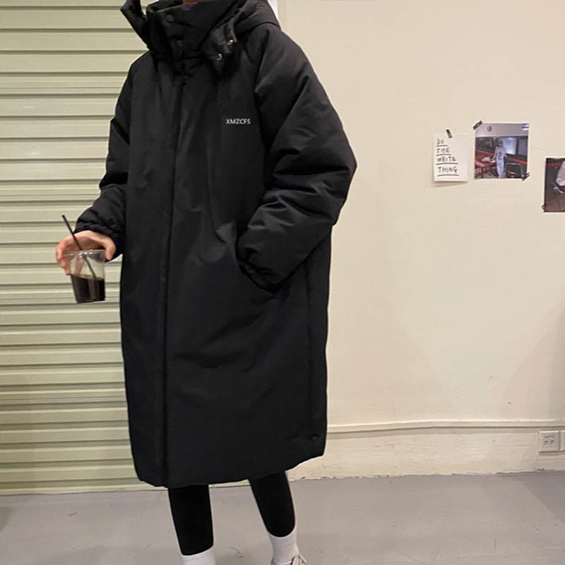 Ziemas Garš taisns Ziemas Mētelis Sieviešu Parkas Kabatas Lieli Mēteļi Jakas Virsdrēbes