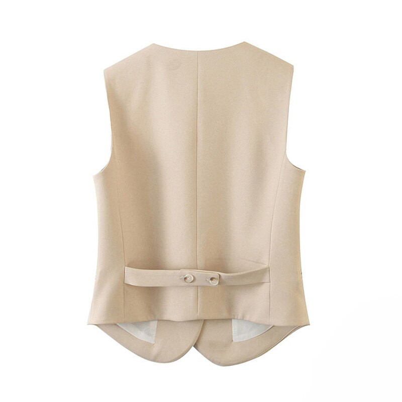 Sieviešu veste ar vienrindu darba apģērbu, tievs īss Veste Femme 2020. gada jauna rudens veste Biroja sieviešu jaka bez piedurknēm